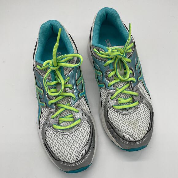 ASICS Gel-Contend 2 Women's Athletic Sneakers - White/Turquoise/Sharp Green - 7 - Picture 2 of 11